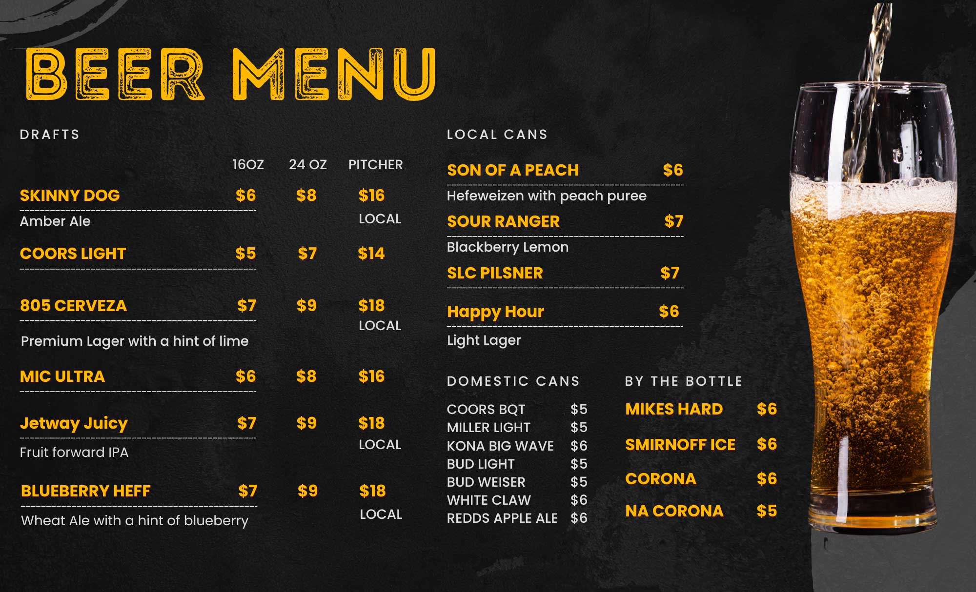 Beer-Menu