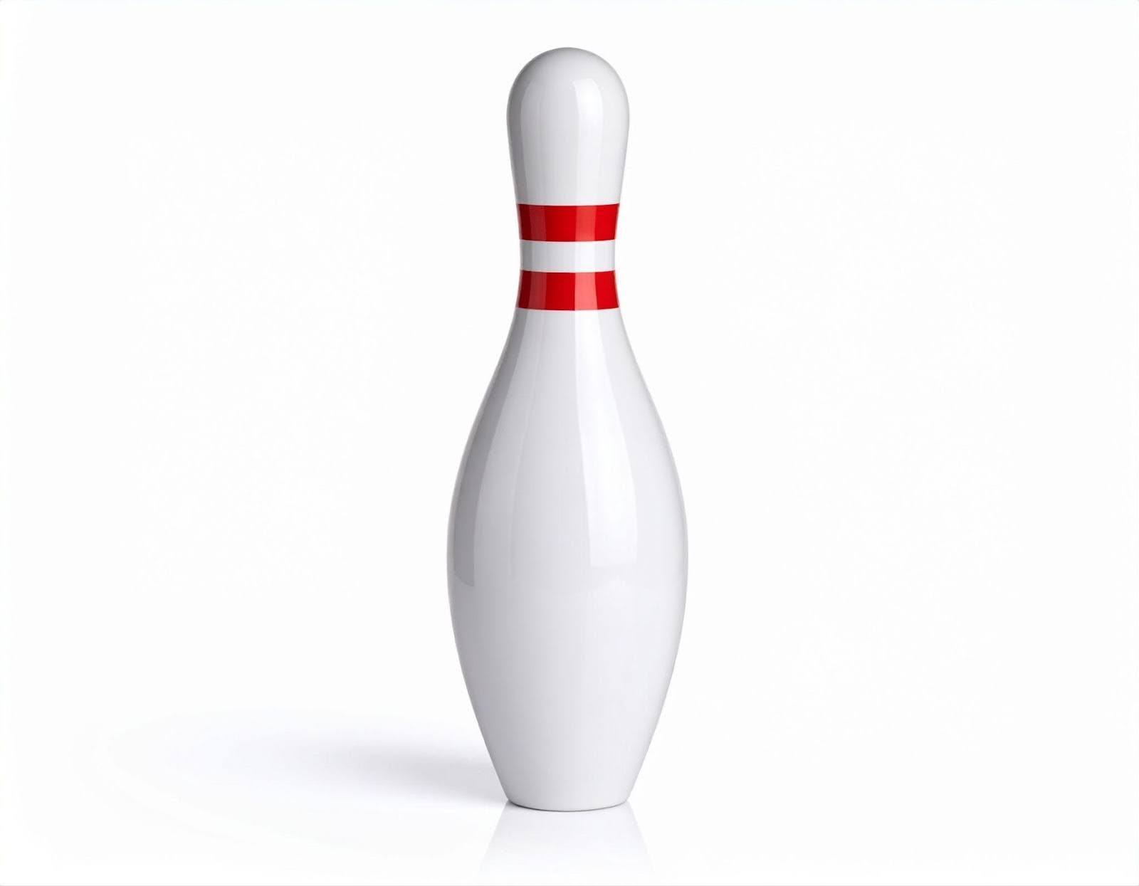Isolated bowling ball on a white background highlighting its round shape and glossy finish